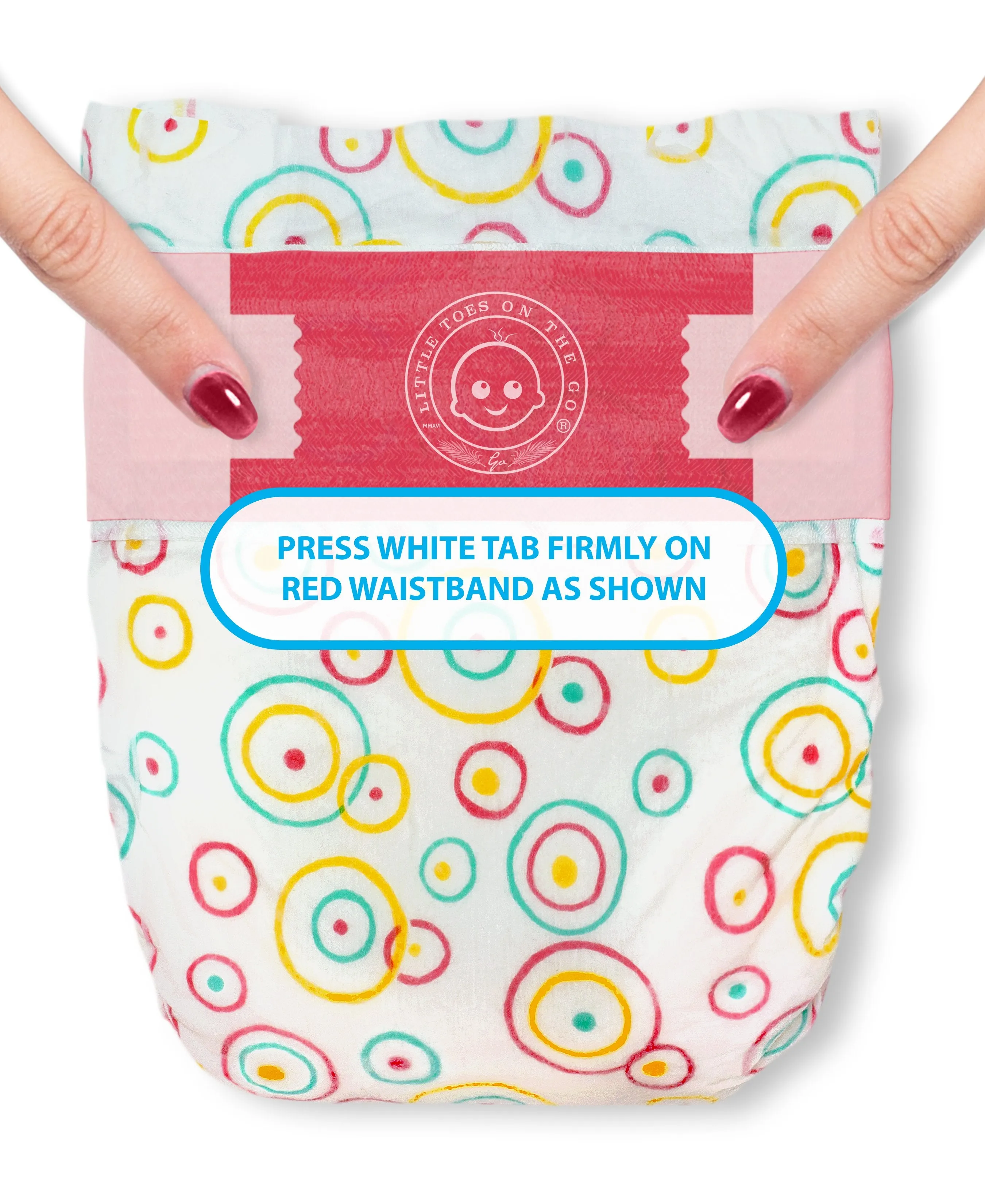 Little Toes Convenience On The Go 2x Diapers | Size Large (20-29 lbs)