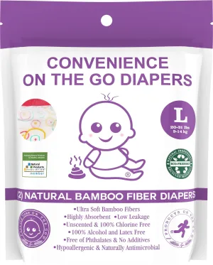 Little Toes Convenience On The Go 2x Diapers | Size Large (20-29 lbs)