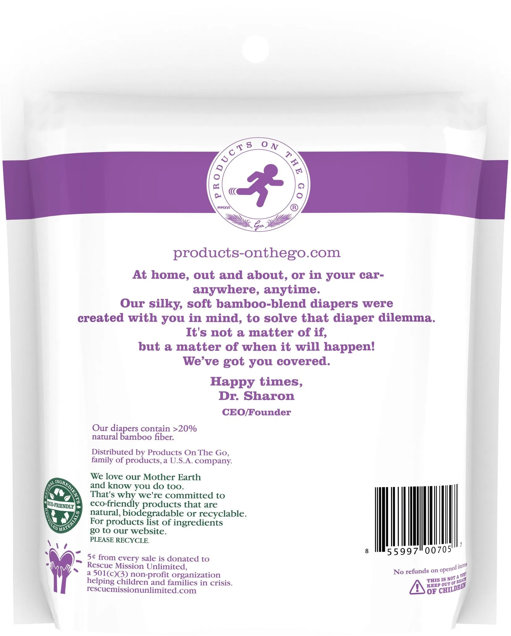 Little Toes Convenience On The Go 2x Diapers | Size Large (20-29 lbs)
