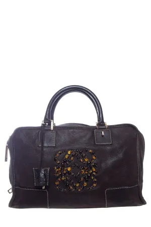 Loewe Brown Leather Amazona 36 Handbag