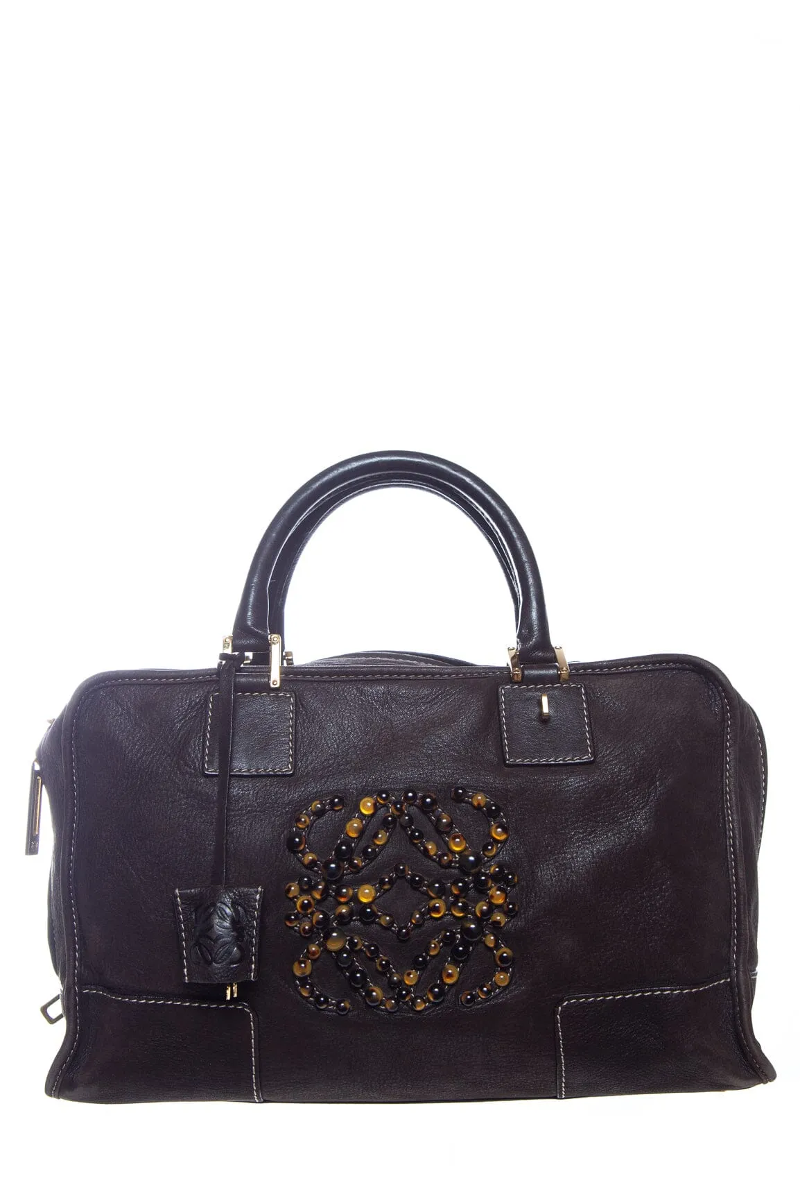Loewe Brown Leather Amazona 36 Handbag