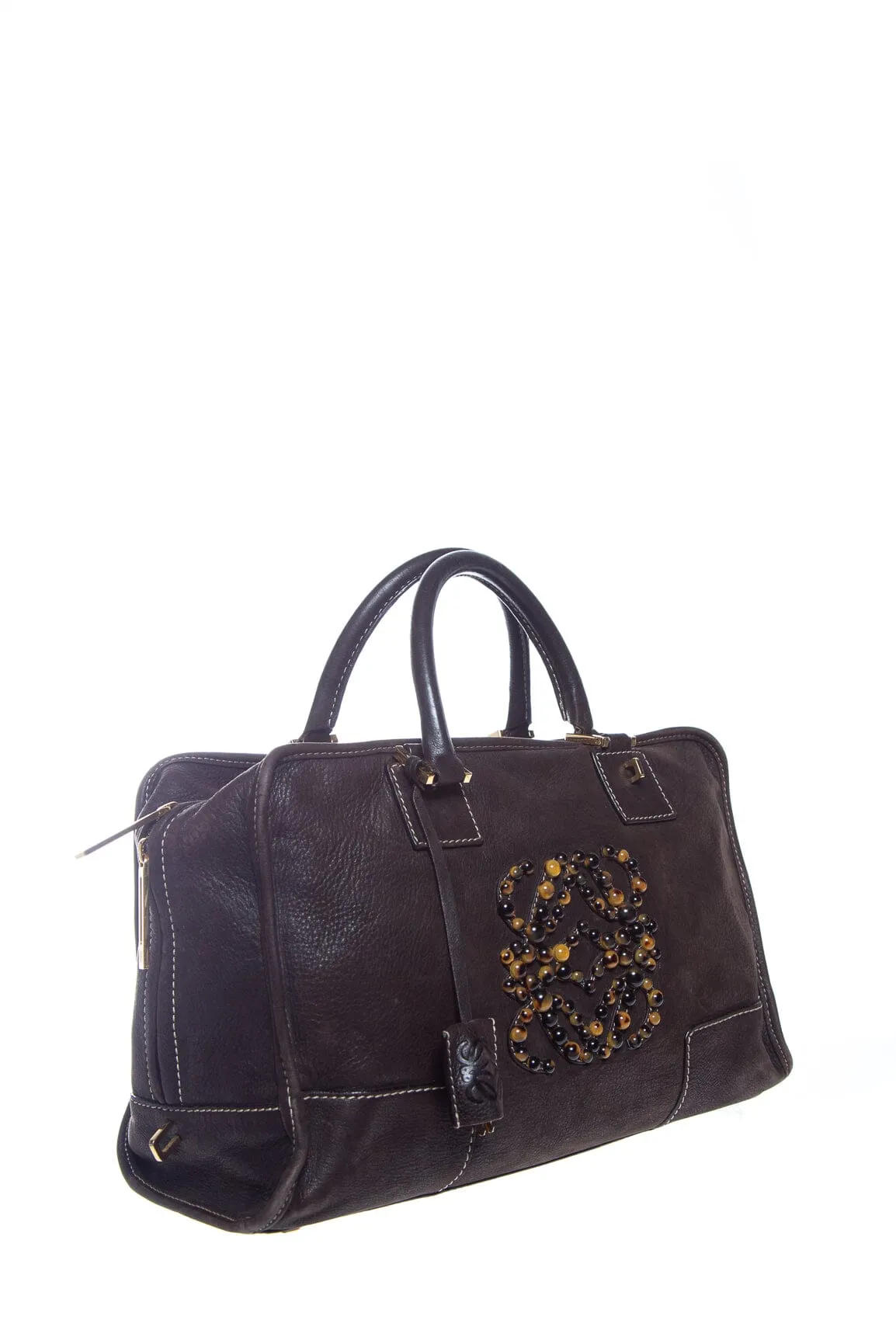 Loewe Brown Leather Amazona 36 Handbag