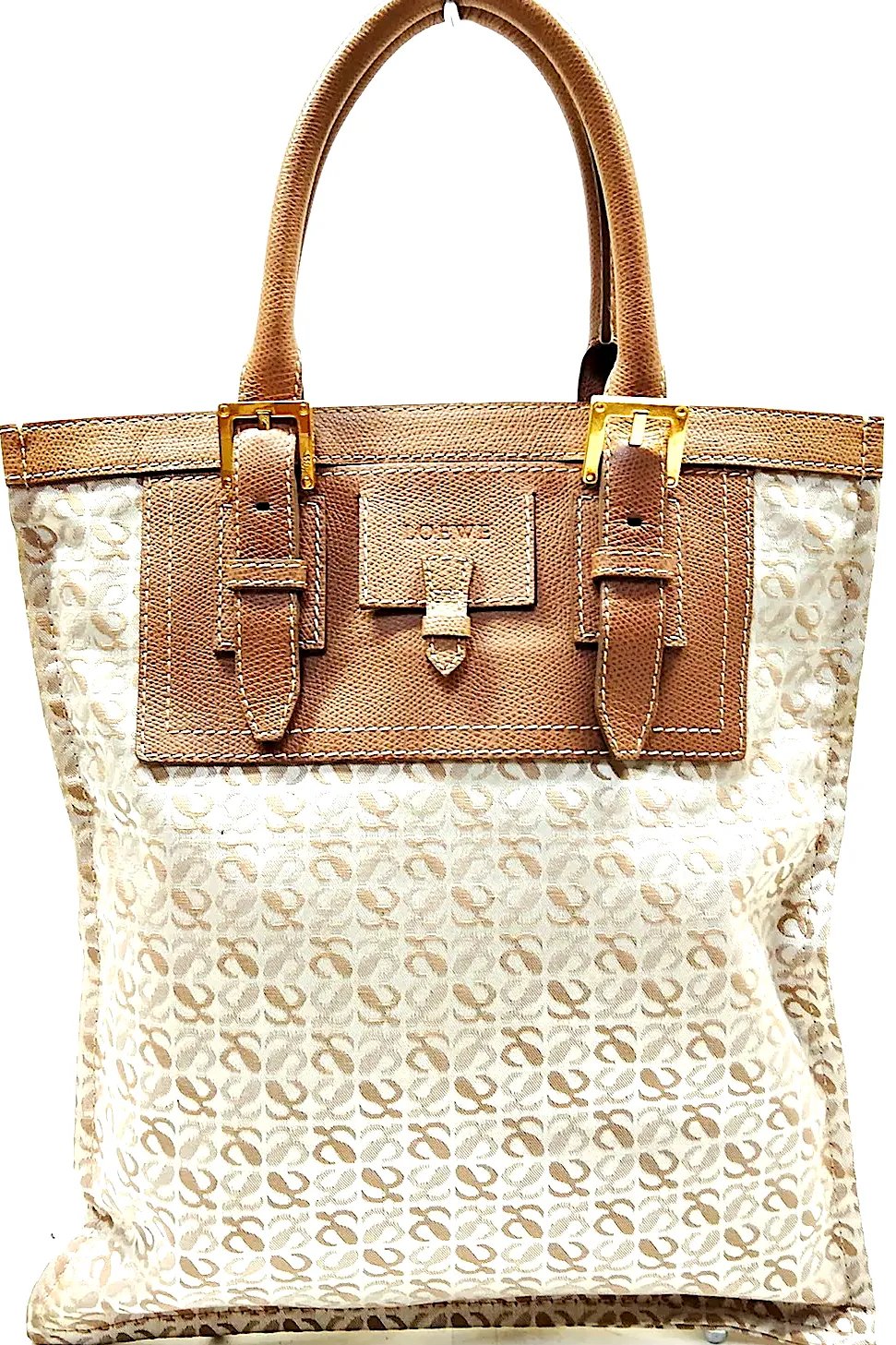 LOEWE Madrid. Brown Logo Anagram Logo and Brown Leahter Shoulderbag / Handbag