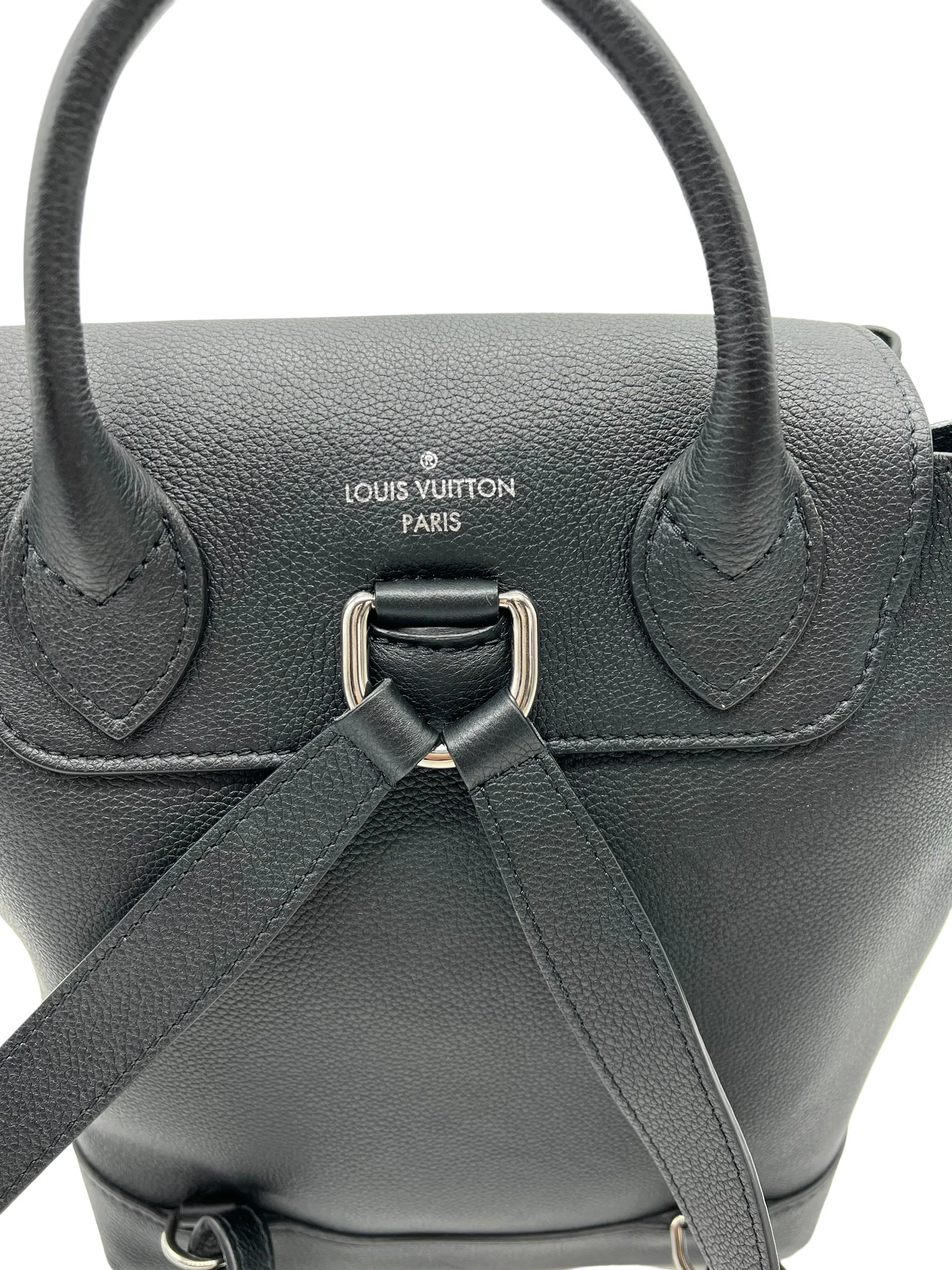 Louis Vuitton Black Calfskin Lockme Backpack Handbag