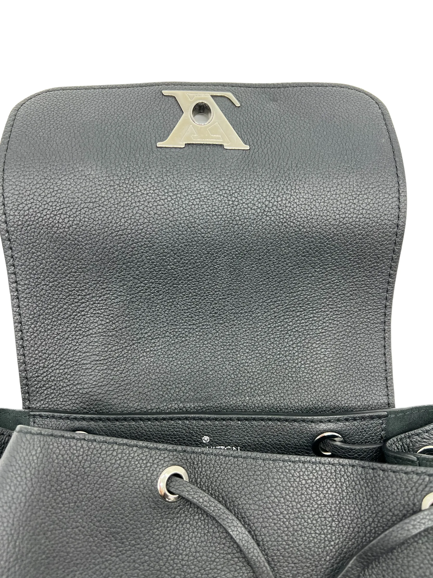 Louis Vuitton Black Calfskin Lockme Backpack Handbag