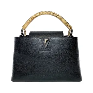 Louis Vuitton Black Python Capucines