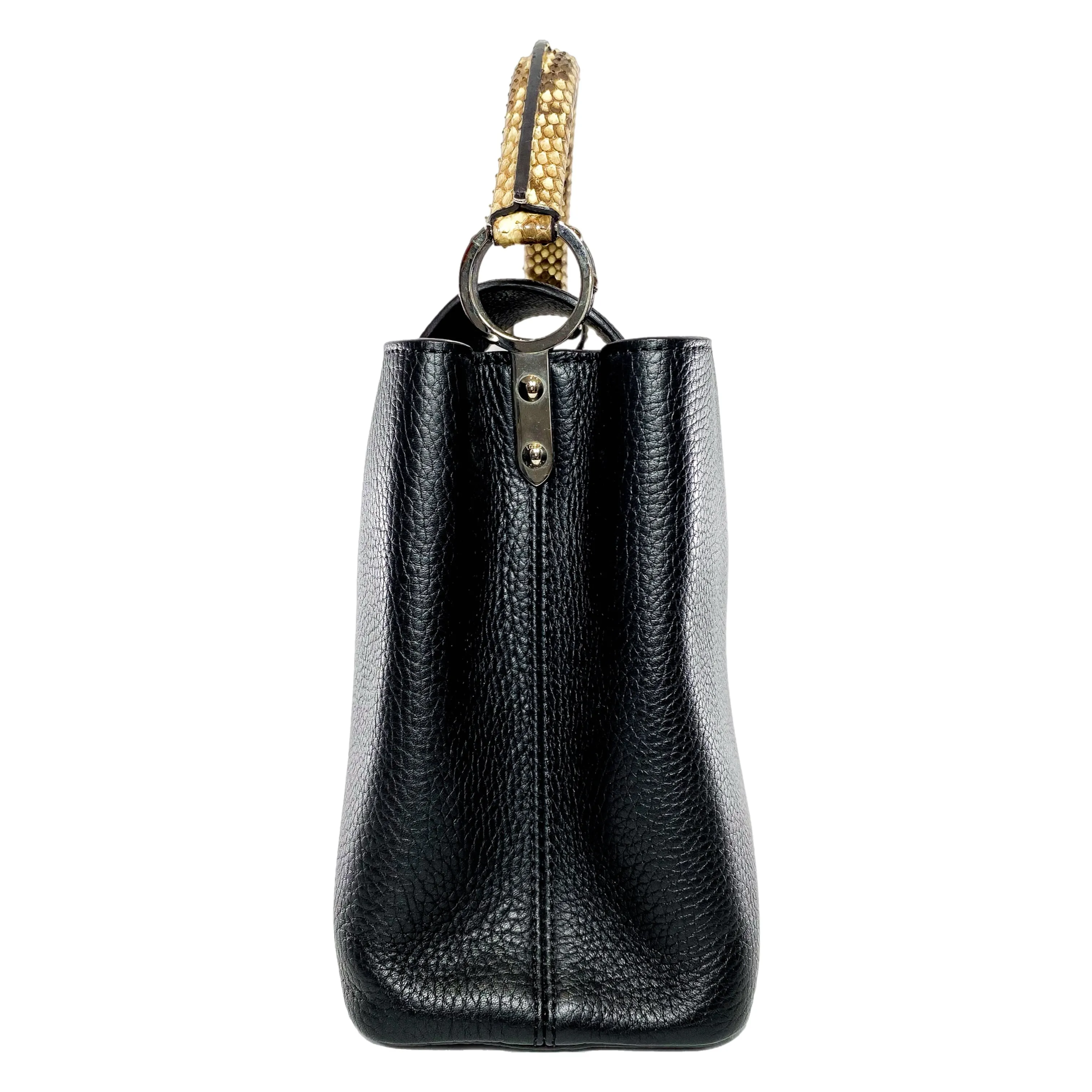 Louis Vuitton Black Python Capucines