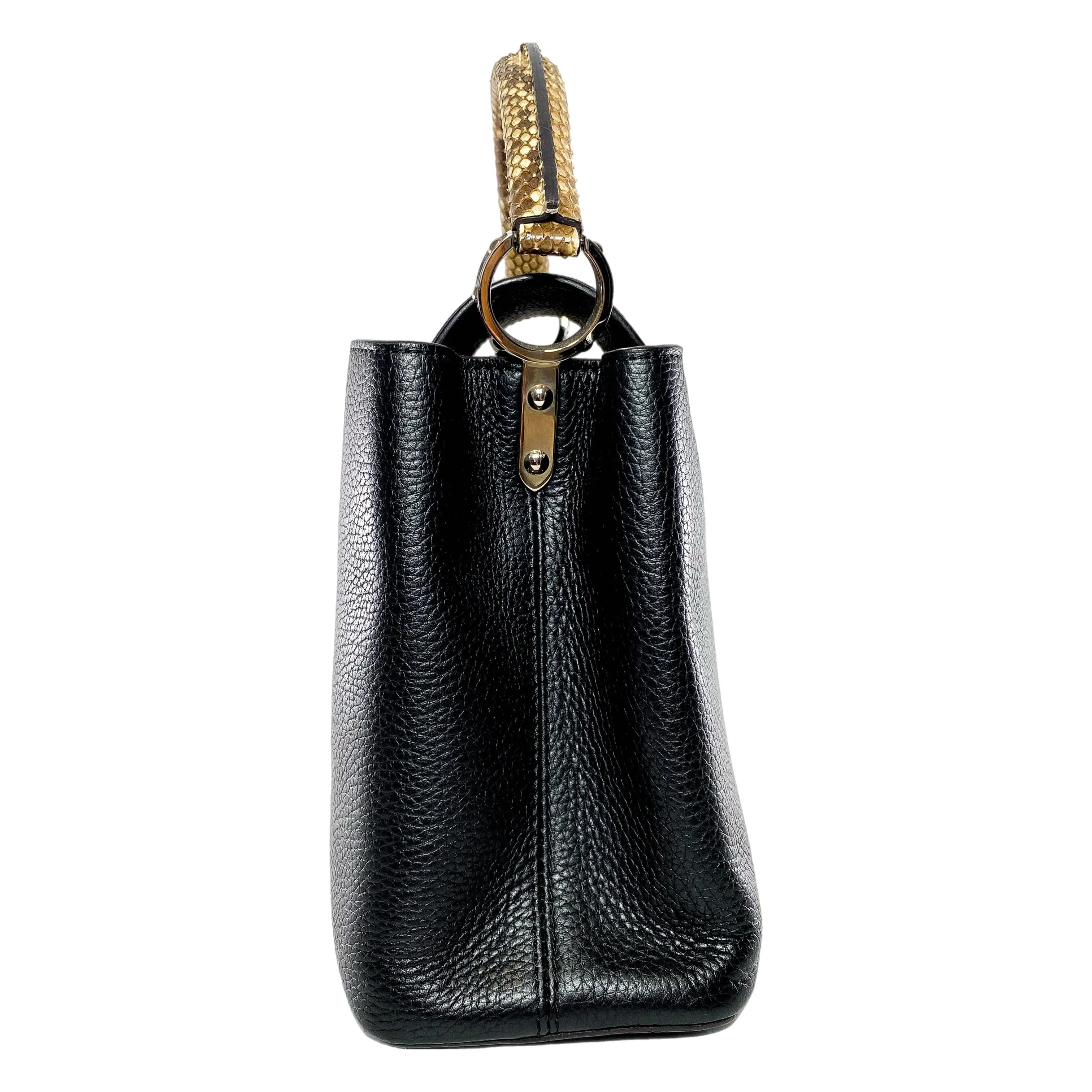 Louis Vuitton Black Python Capucines