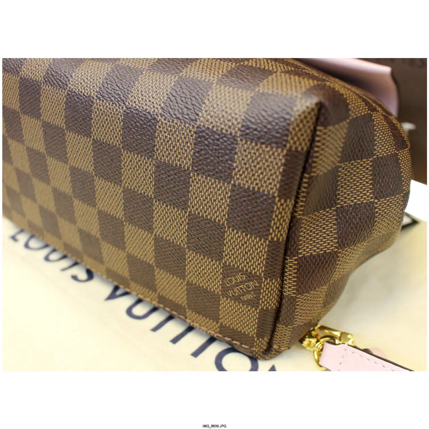 LOUIS VUITTON Clapton Damier Ebene Backpack Bag Magnolia