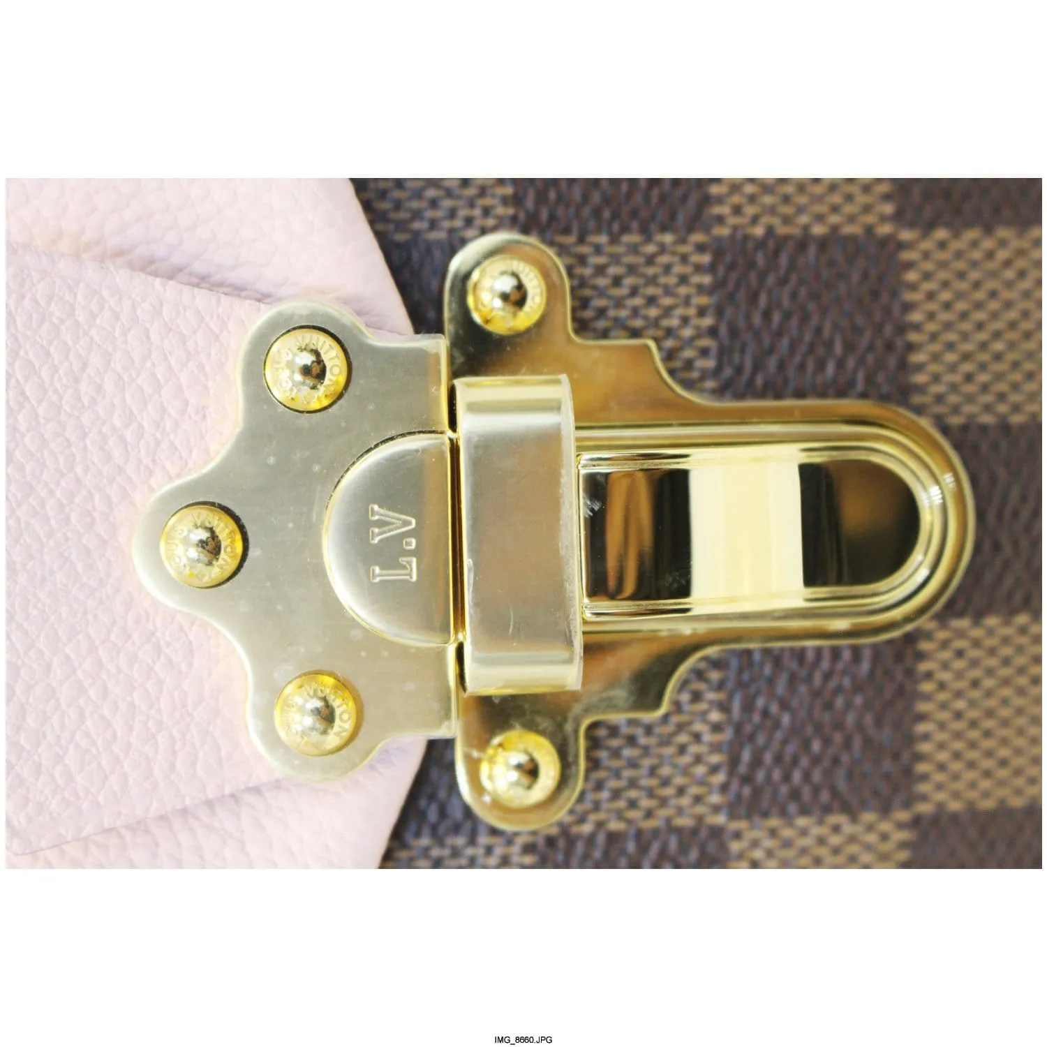 LOUIS VUITTON Clapton Damier Ebene Backpack Bag Magnolia