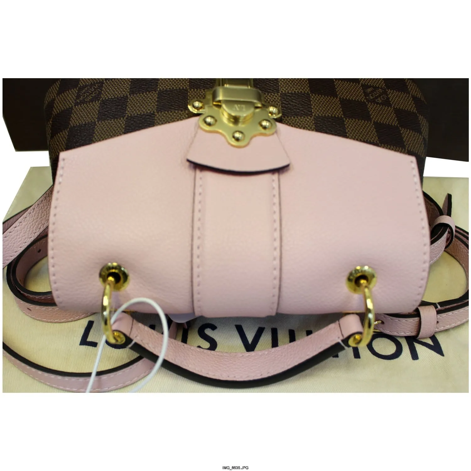 LOUIS VUITTON Clapton Damier Ebene Backpack Bag Magnolia