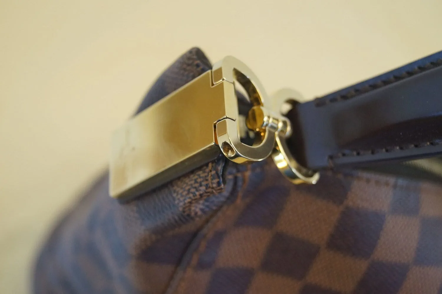LOUIS VUITTON Damier Ebene Portobello Shoulder Handbag