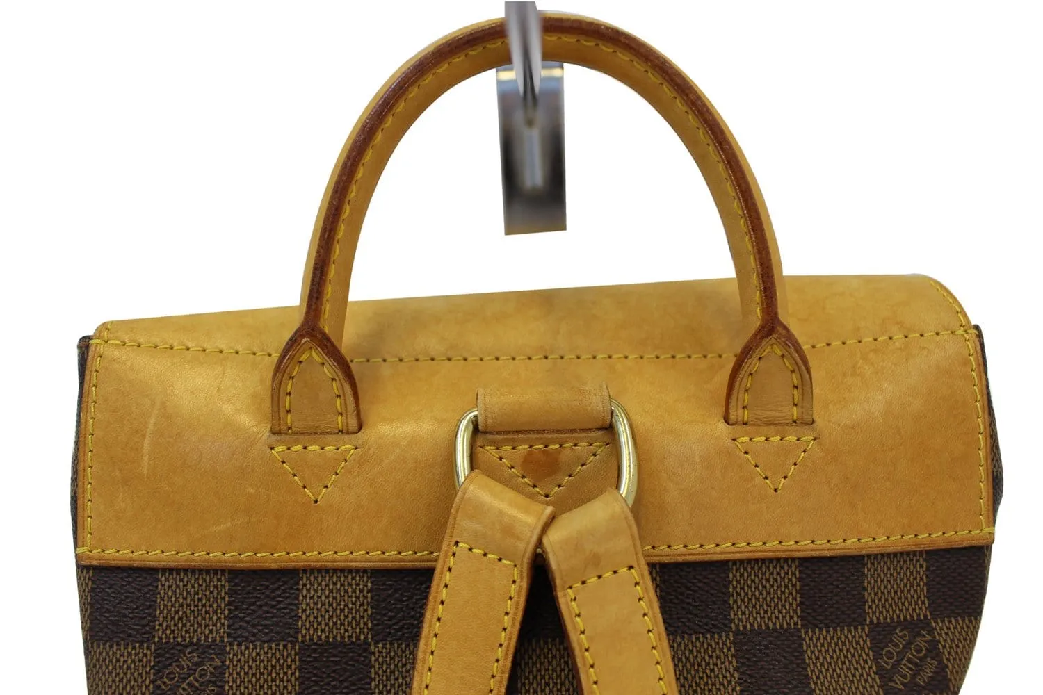 LOUIS VUITTON Damier Ebene Soho Backpack Bag