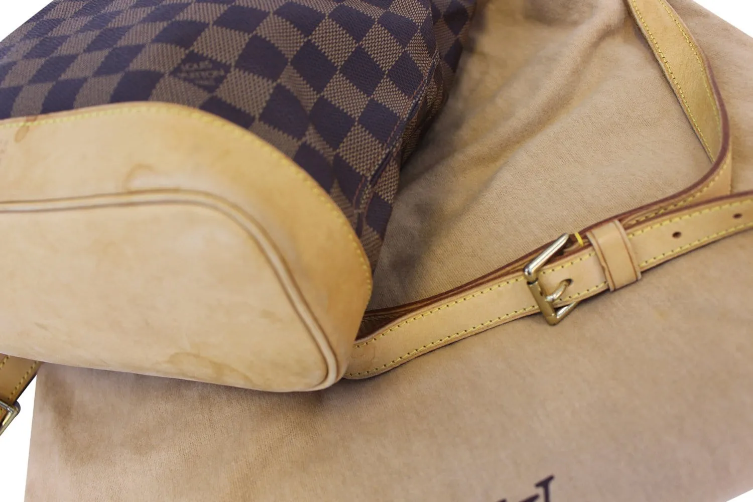 LOUIS VUITTON Damier Ebene Soho Backpack Bag