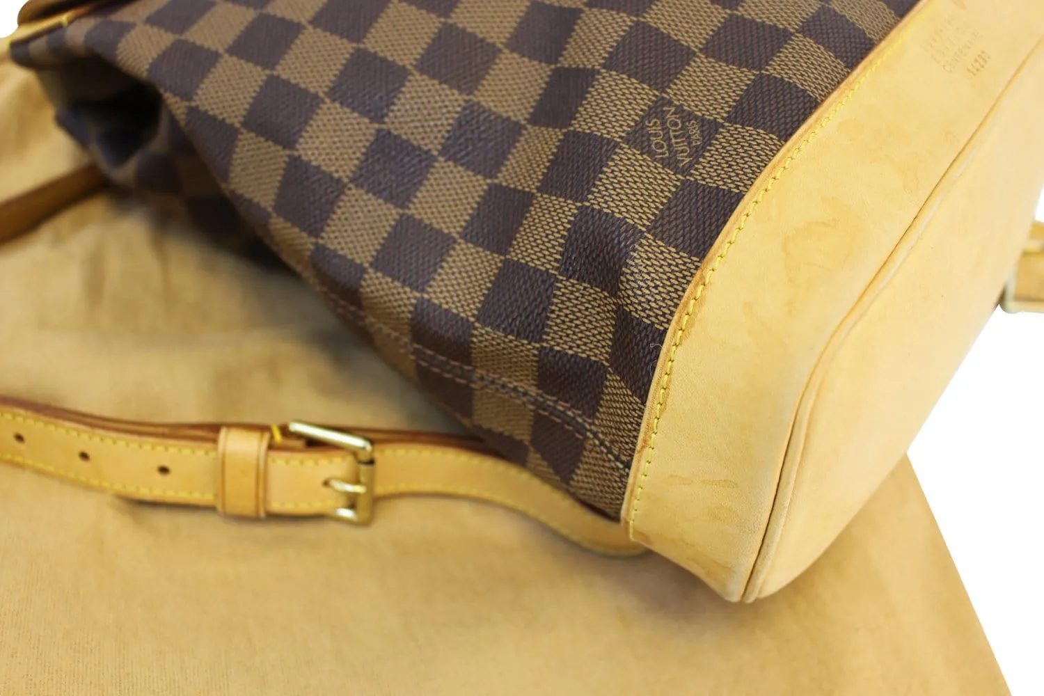 LOUIS VUITTON Damier Ebene Soho Backpack Bag