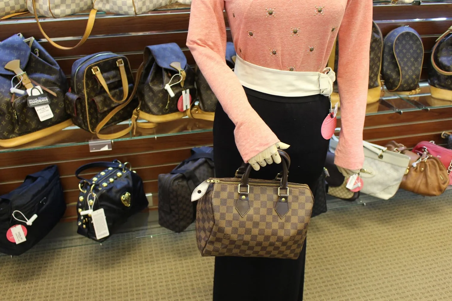 LOUIS VUITTON Damier Ebene Speedy 25 Handbag
