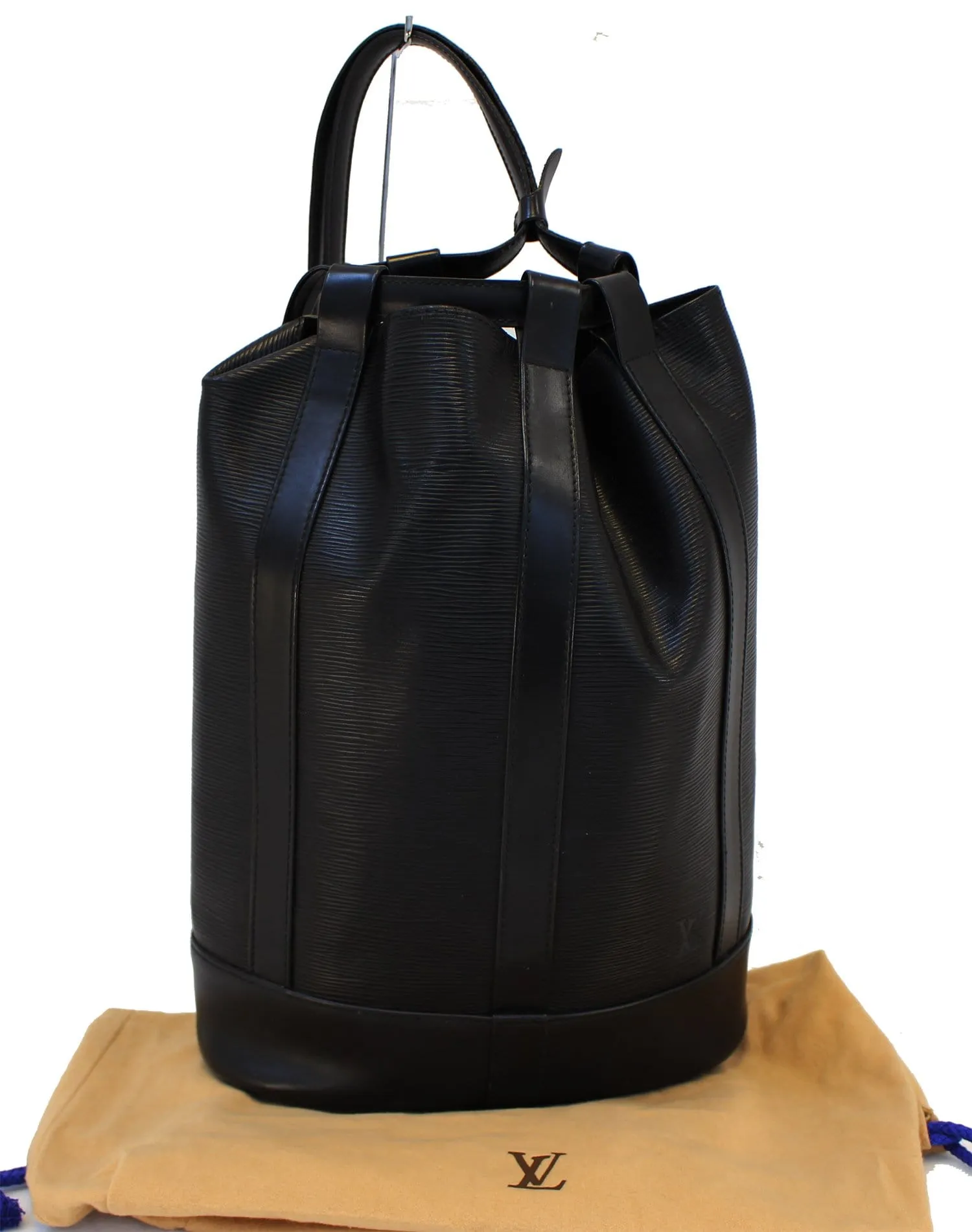 LOUIS VUITTON Epi Leather Black Randonnee PM Backpack