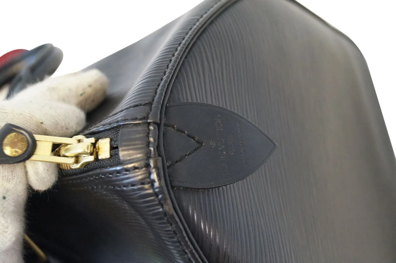 LOUIS VUITTON Epi Leather Black Speedy 35 Handbag