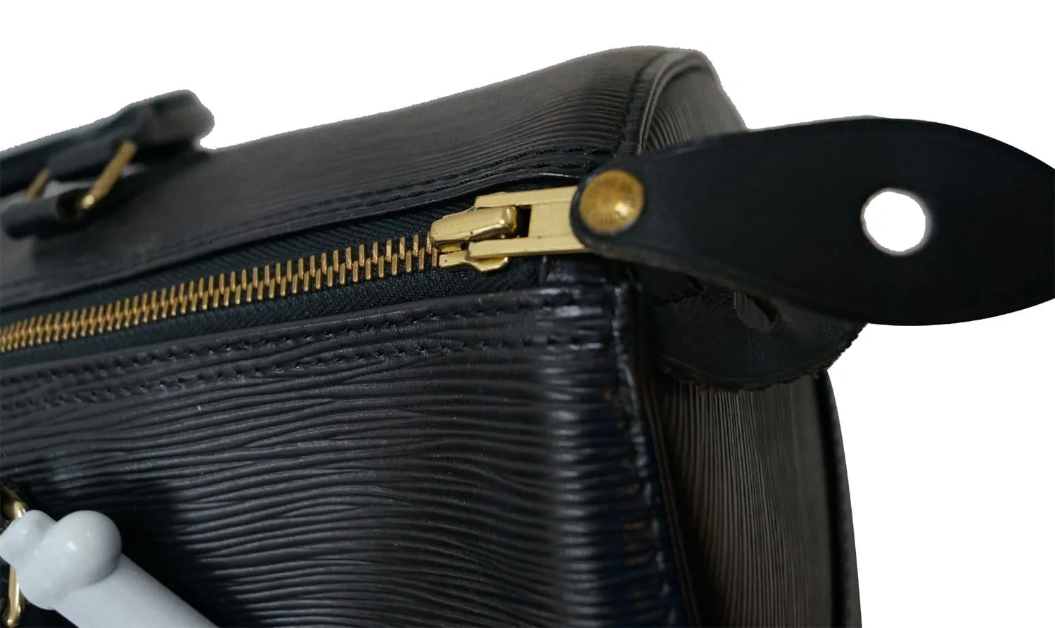 LOUIS VUITTON Epi Leather Black Speedy 35 Satchel Bag