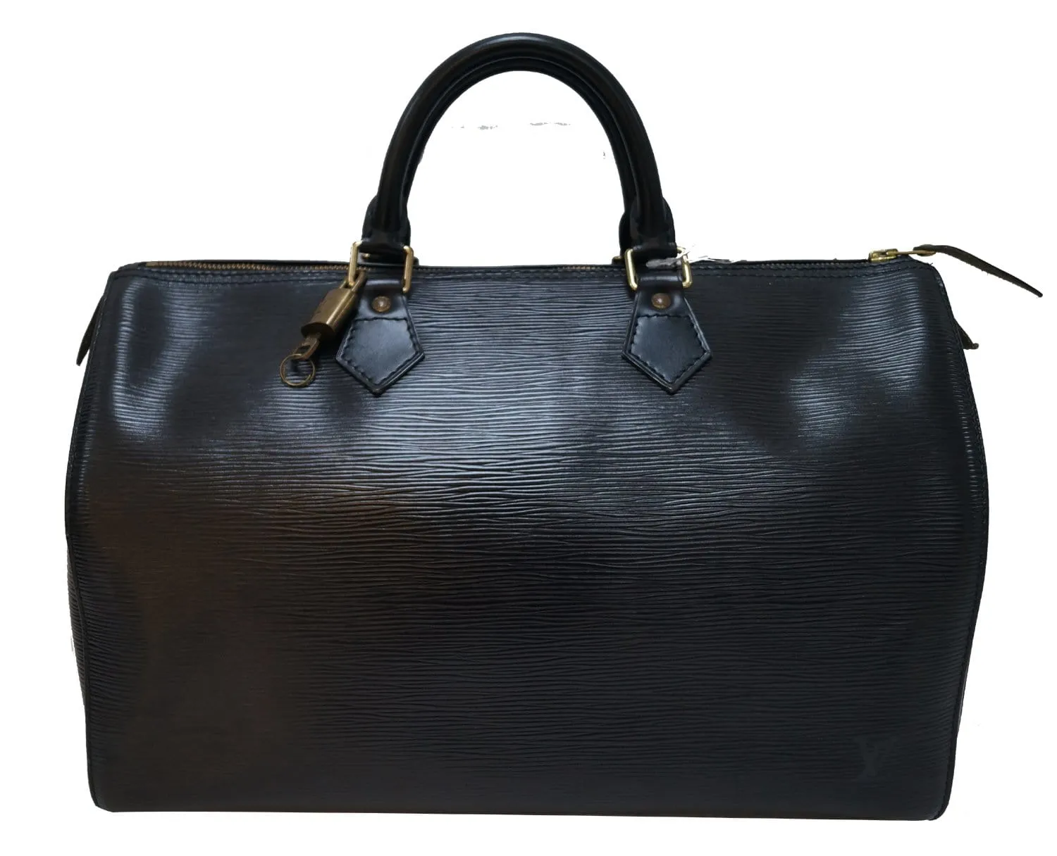 LOUIS VUITTON Epi Leather Black Speedy 35 Satchel Bag