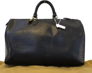 LOUIS VUITTON Epi Leather Black Speedy 40 Handbag
