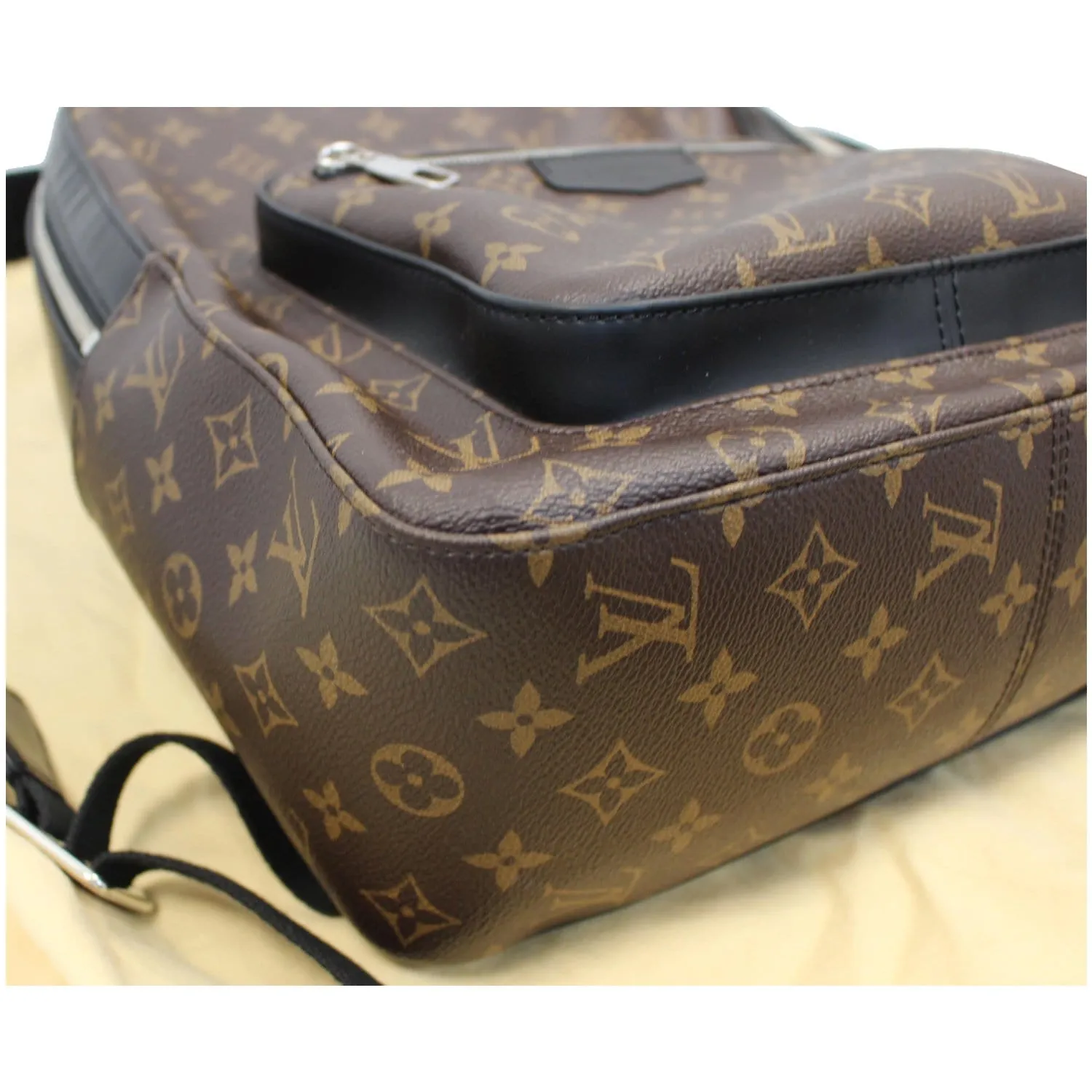LOUIS VUITTON Josh Monogram Canvas Backpack Bag Brown