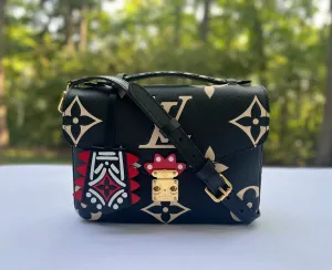 Louis Vuitton Limited Edition Crafty Monogram Metis in Black