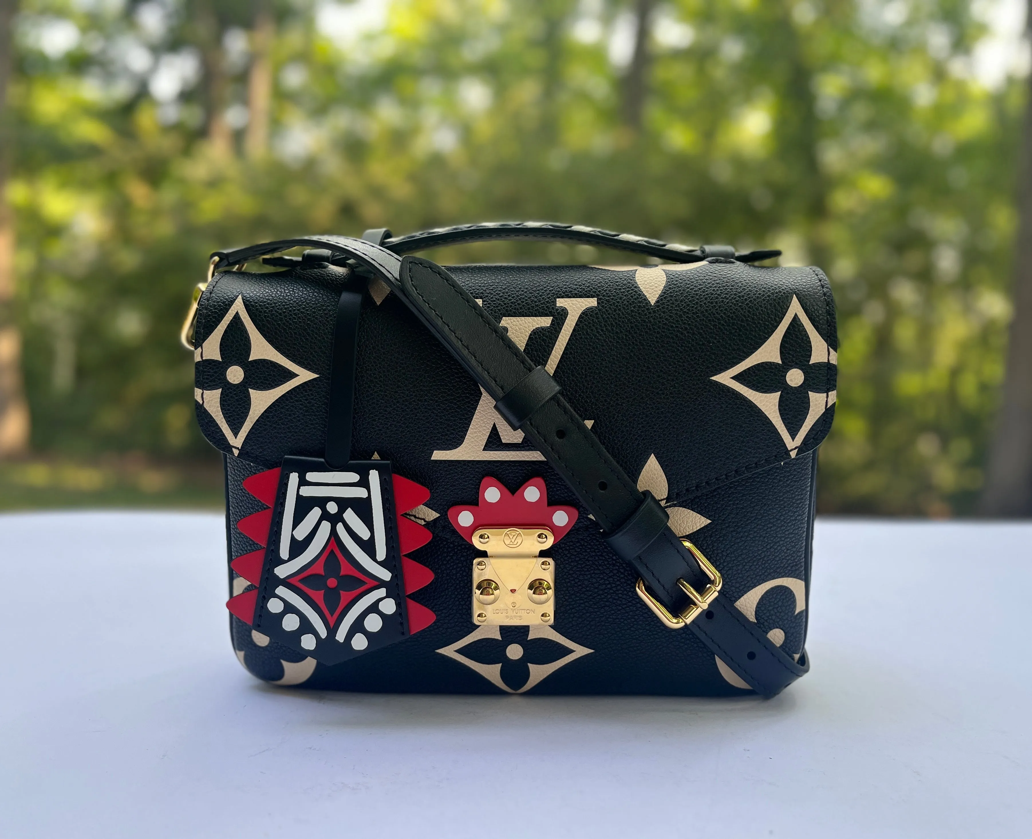 Louis Vuitton Limited Edition Crafty Monogram Metis in Black