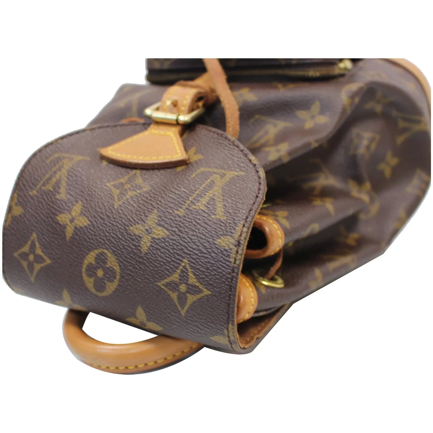 LOUIS VUITTON Mini Montsouris Monogram Canvas Backpack Bag Brown
