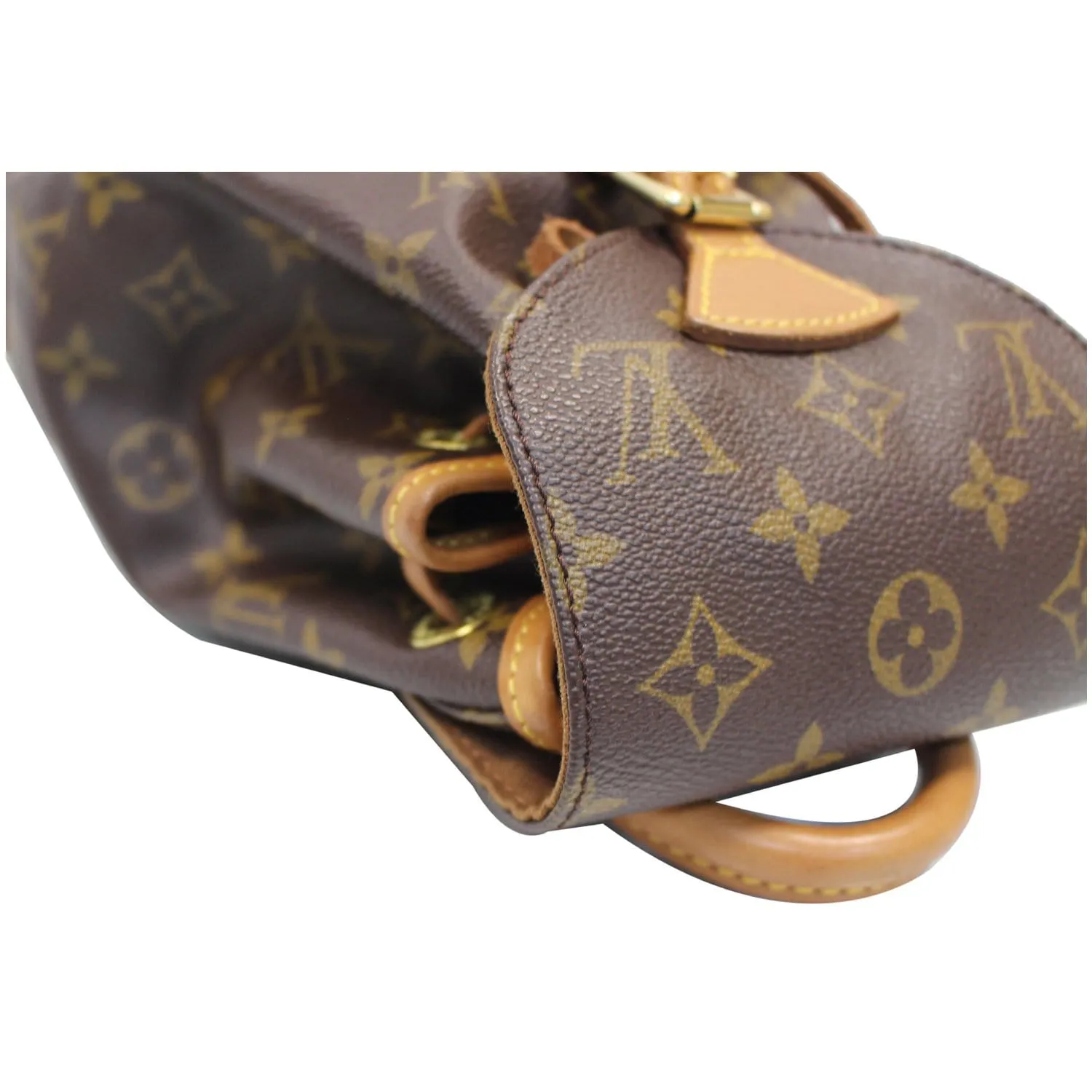 LOUIS VUITTON Mini Montsouris Monogram Canvas Backpack Bag Brown