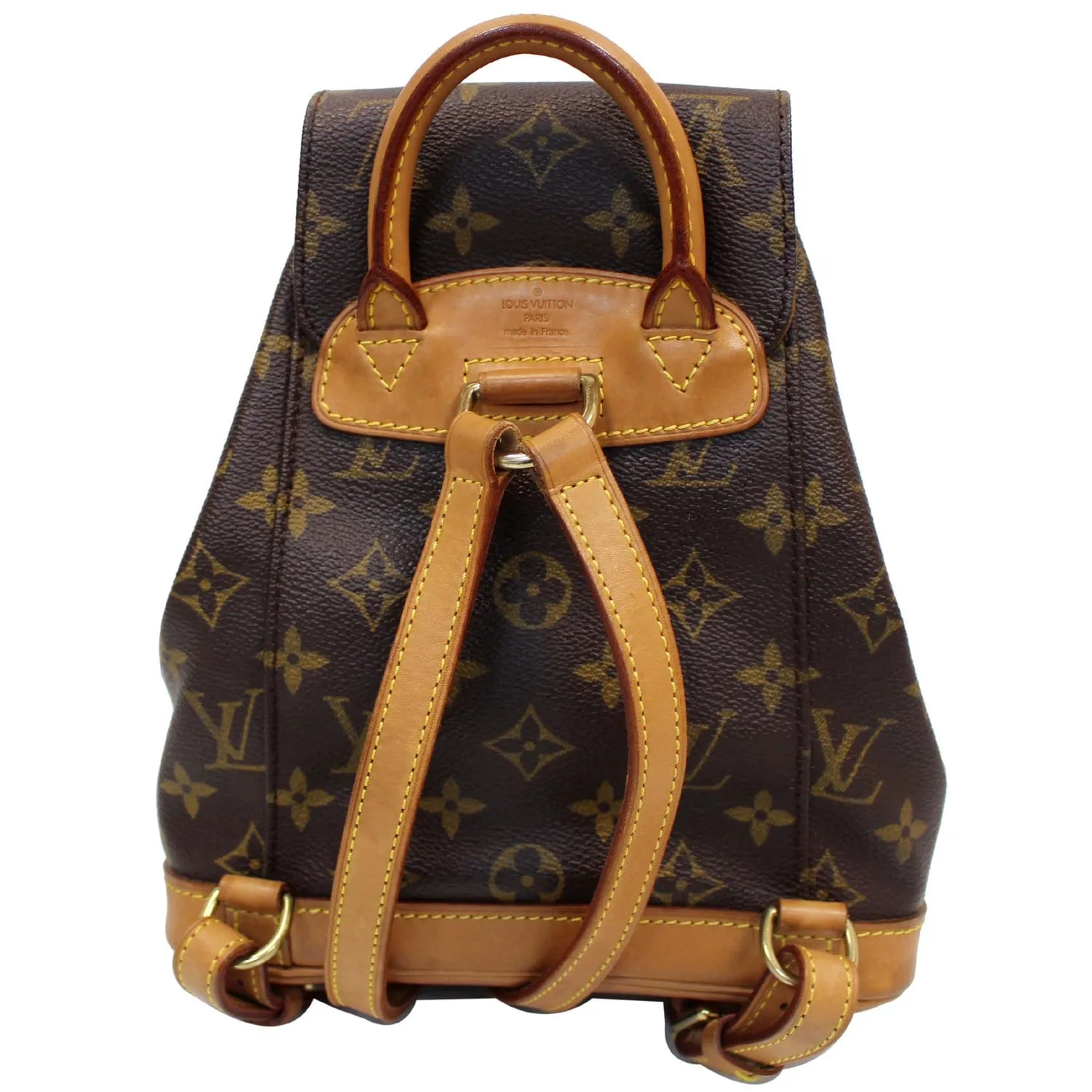 LOUIS VUITTON Mini Montsouris Monogram Canvas Backpack Bag Brown