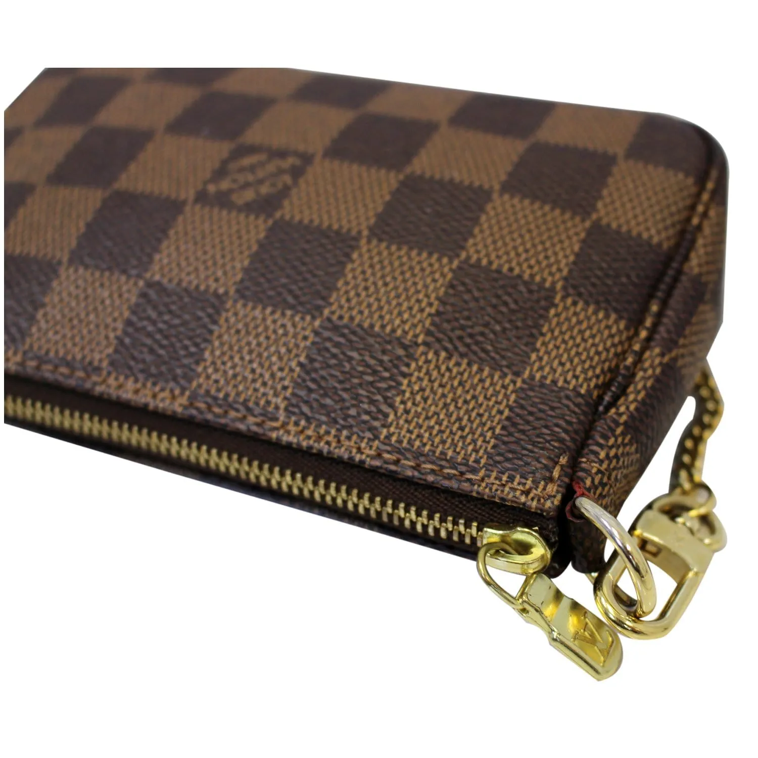 LOUIS VUITTON Mini Pochette Damier Ebene Accessoires Pouch