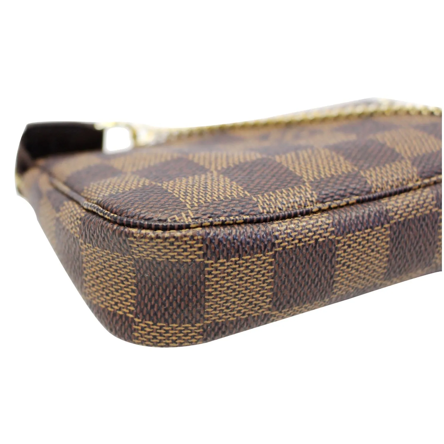 LOUIS VUITTON Mini Pochette Damier Ebene Accessoires Pouch