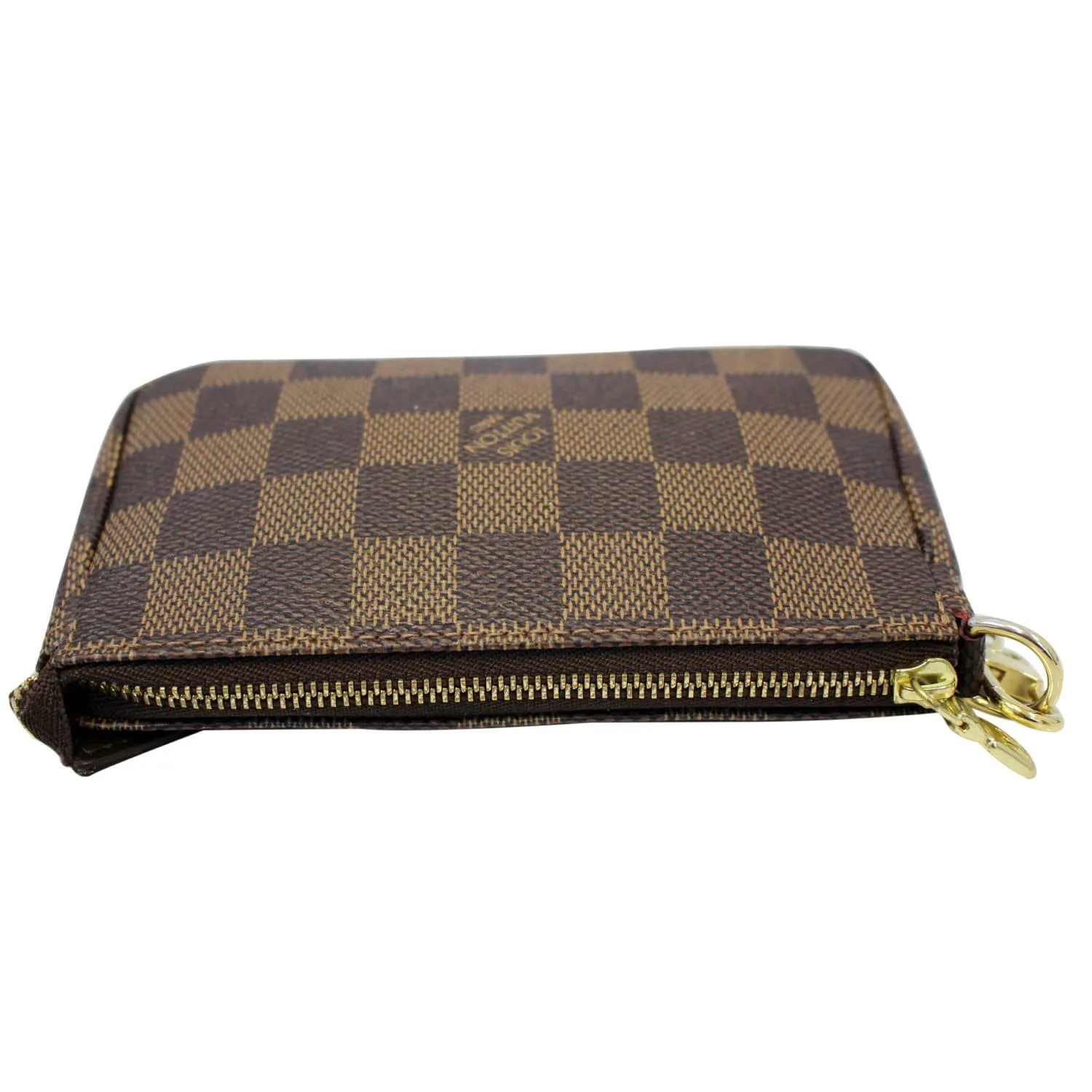 LOUIS VUITTON Mini Pochette Damier Ebene Accessoires Pouch