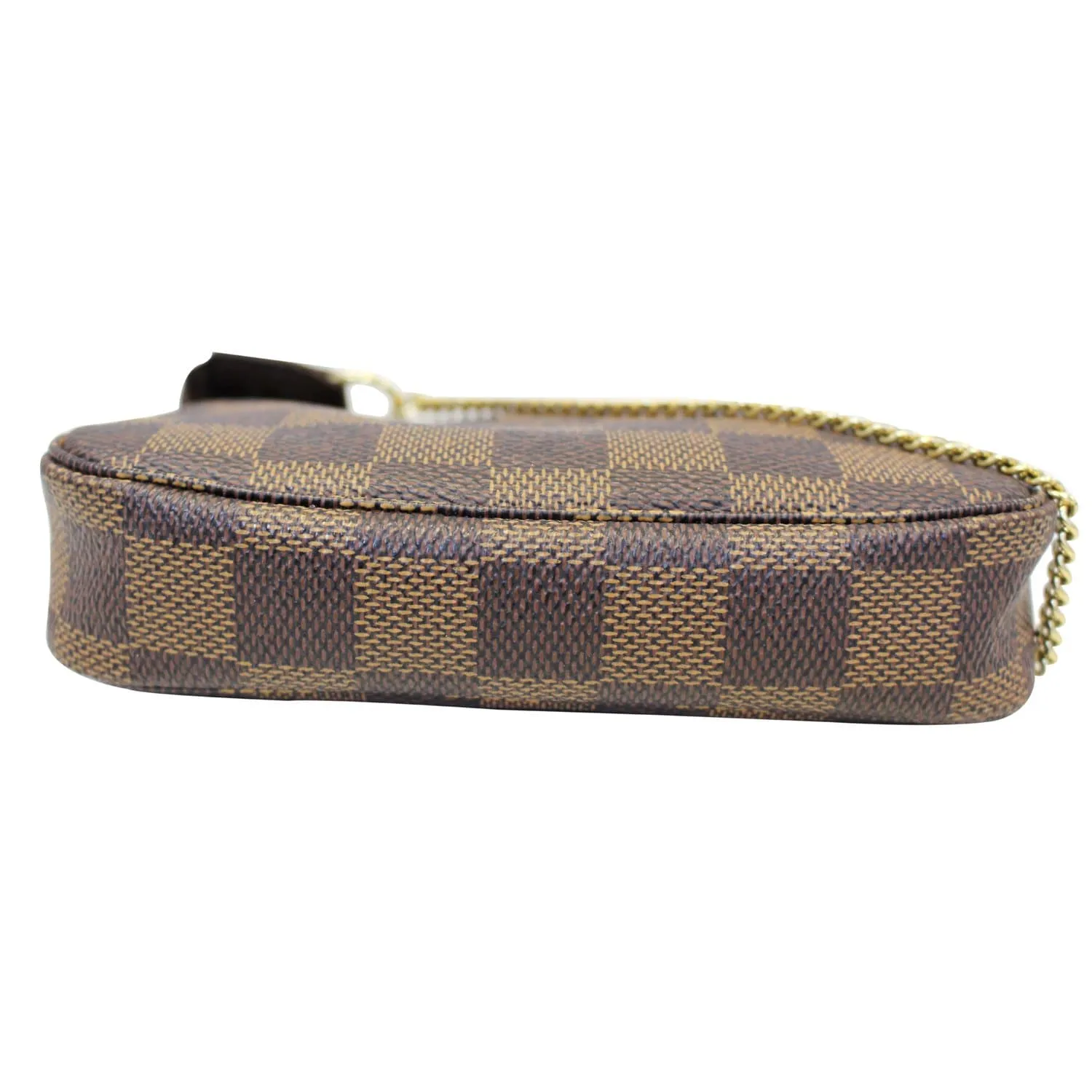 LOUIS VUITTON Mini Pochette Damier Ebene Accessoires Pouch