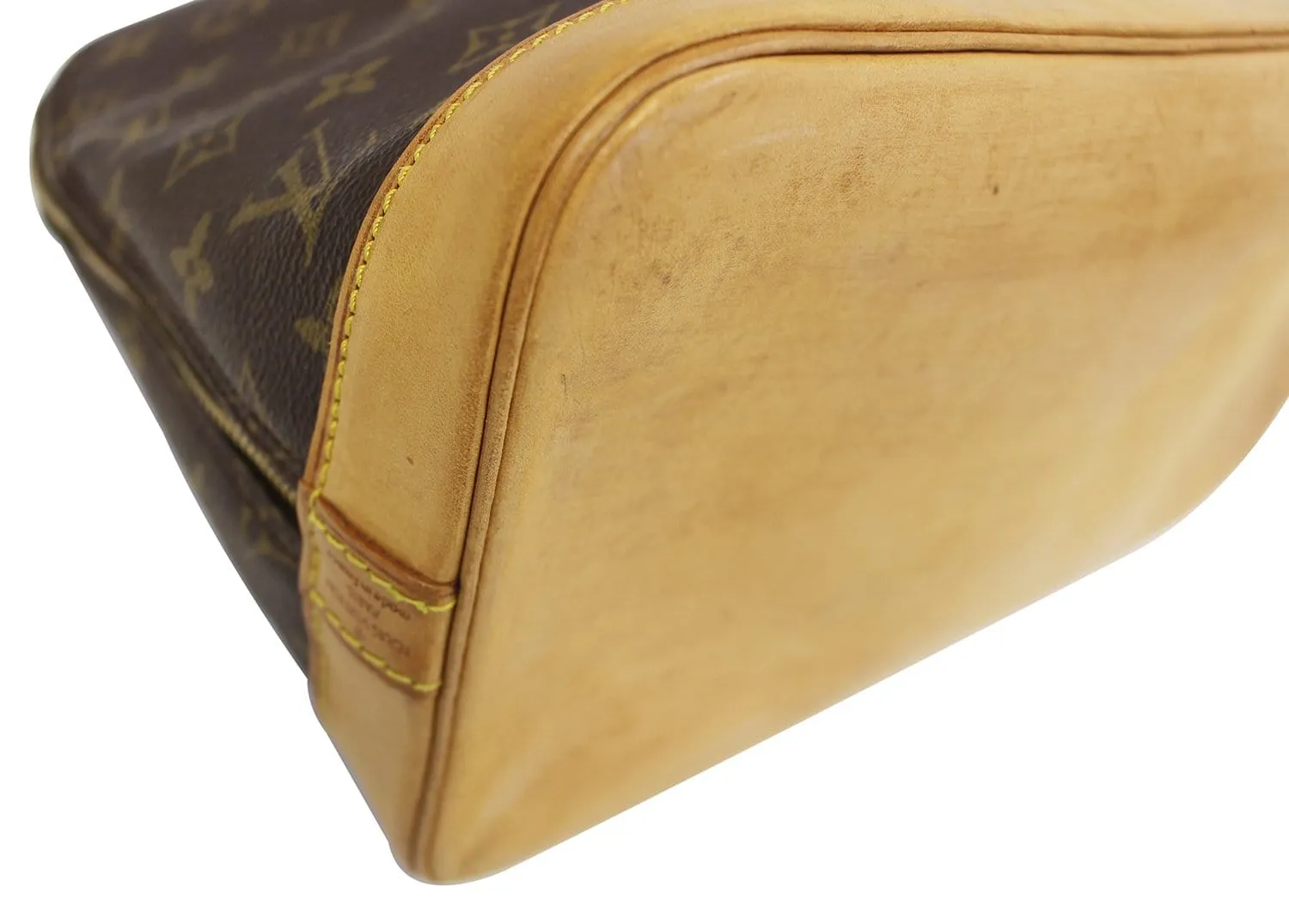 LOUIS VUITTON Monogram Canvas Alma Brown Satchel Bag