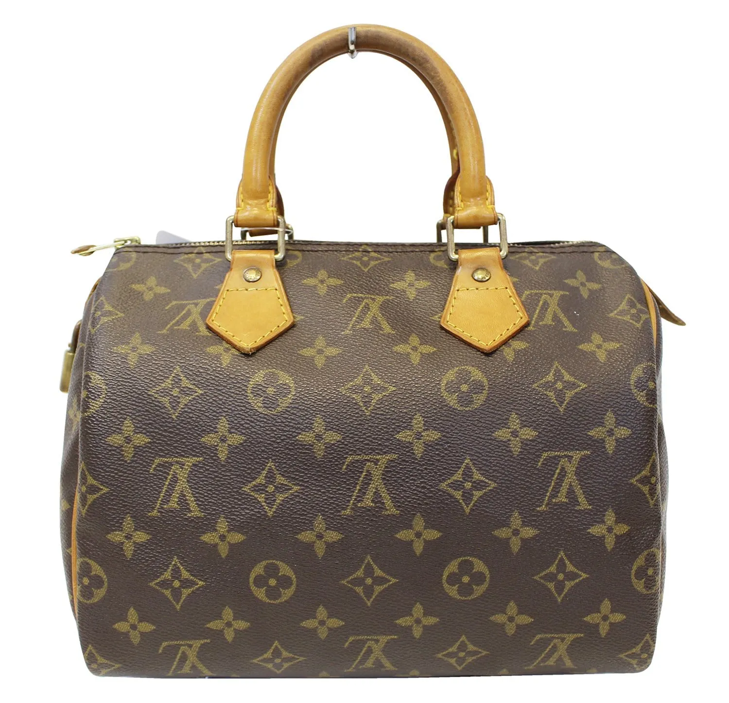 LOUIS VUITTON Monogram Canvas Speedy 25 Brown Satchel Bag