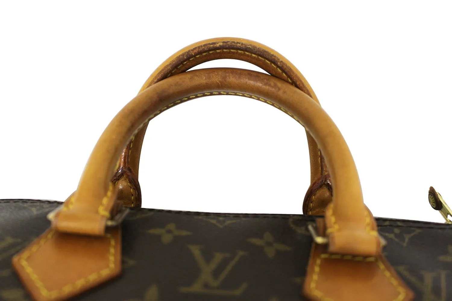 LOUIS VUITTON Monogram Canvas Speedy 25 Brown Satchel Bag