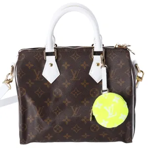 Louis Vuitton Monogram Match Speedy 25 Bandouliere Satchel Tennis Pouch