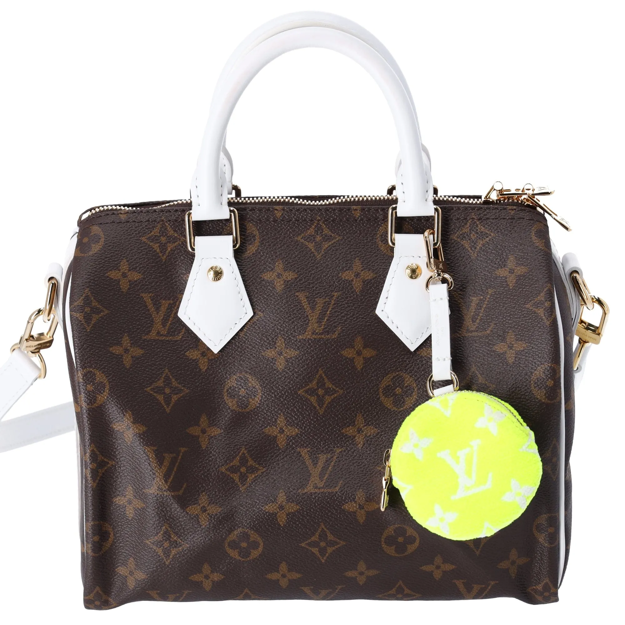 Louis Vuitton Monogram Match Speedy 25 Bandouliere Satchel Tennis Pouch