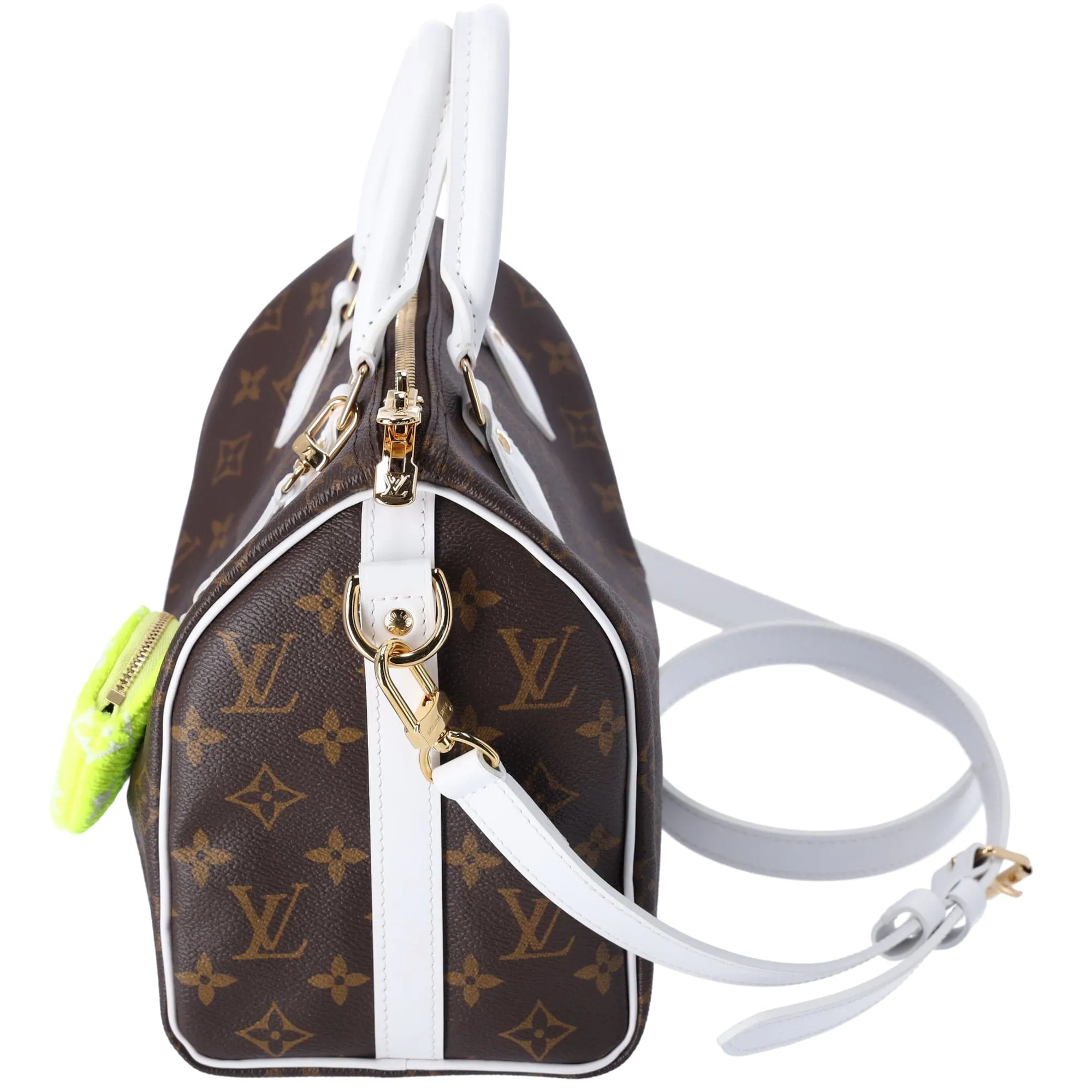 Louis Vuitton Monogram Match Speedy 25 Bandouliere Satchel Tennis Pouch