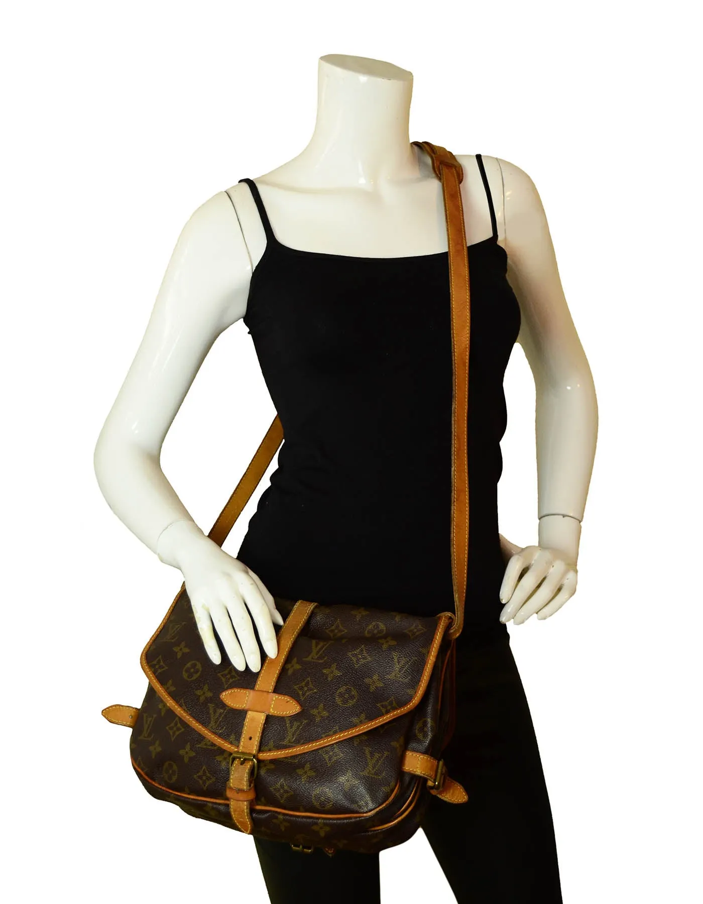 Louis Vuitton Monogram Saumur 30 Double Saddle Messenger Bag