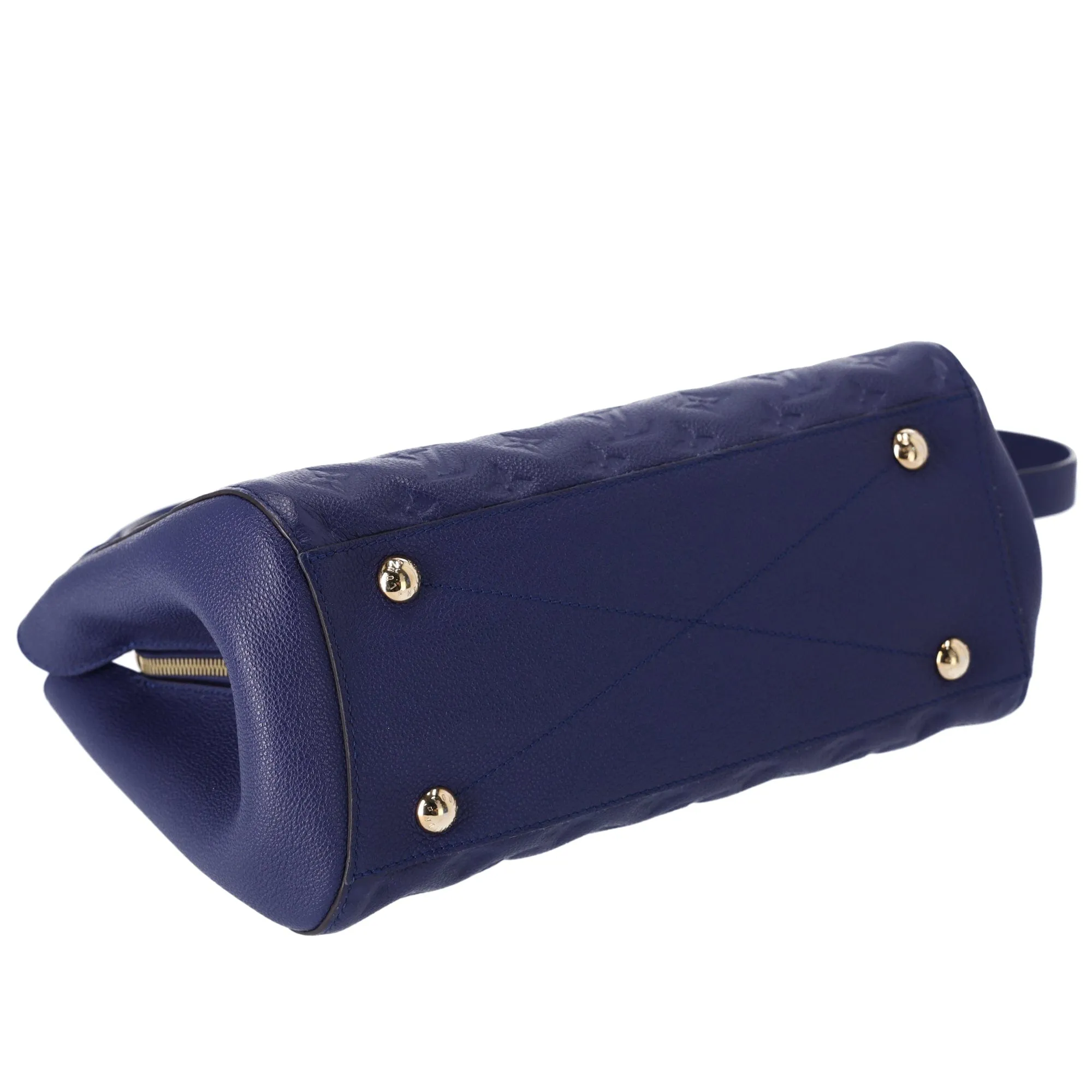 Louis Vuitton Montaigne MM Monogram Empreinte Handbag M41309 Iris Blue