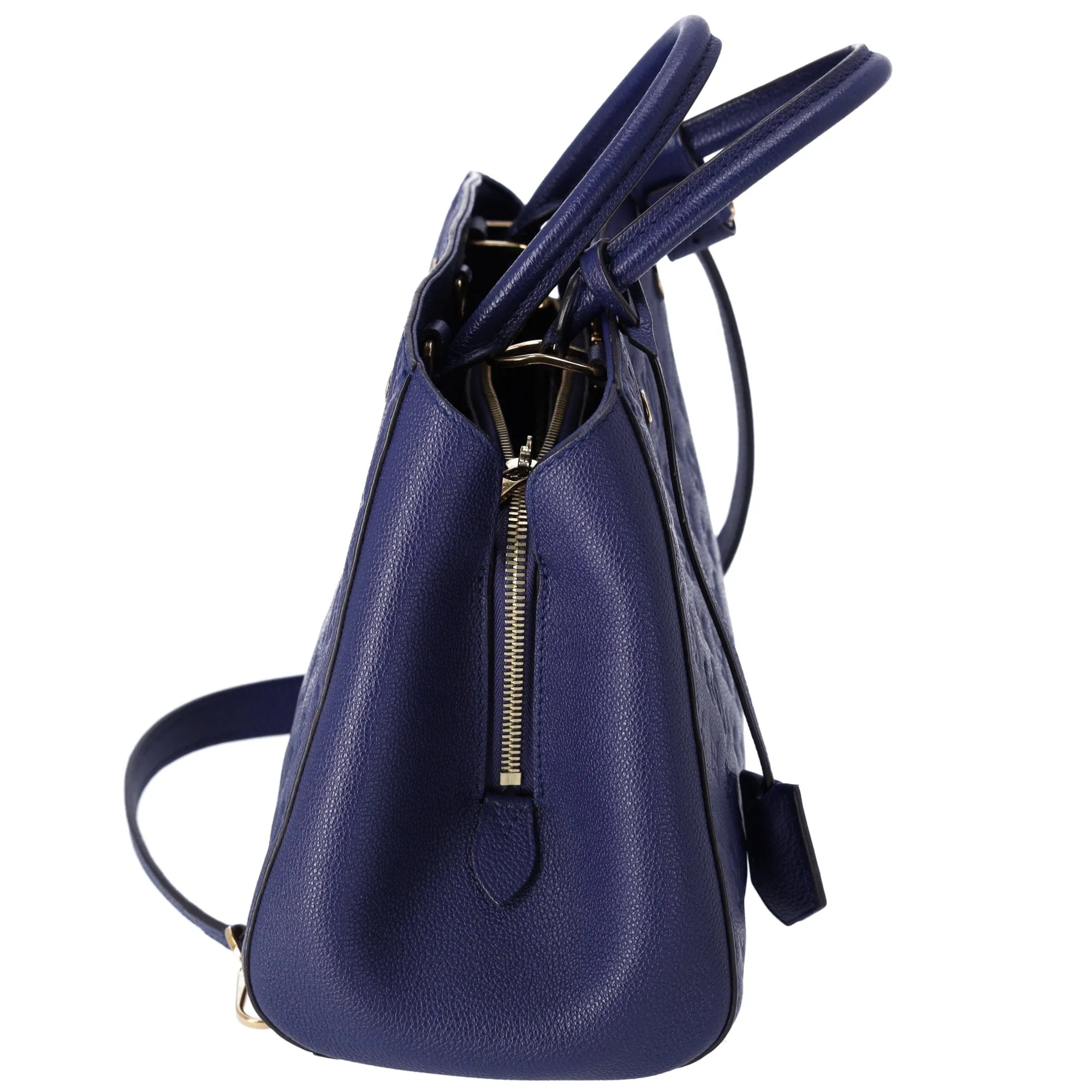 Louis Vuitton Montaigne MM Monogram Empreinte Handbag M41309 Iris Blue