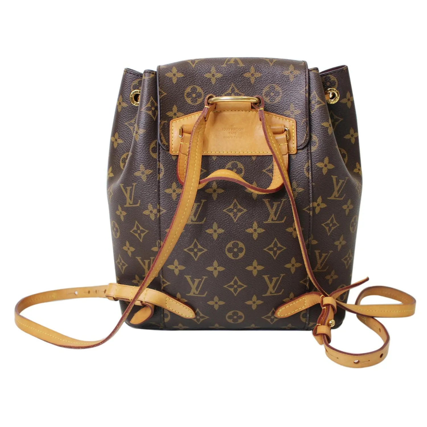 LOUIS VUITTON Montsouris NM Monogram Canvas Backpack Bag Brown