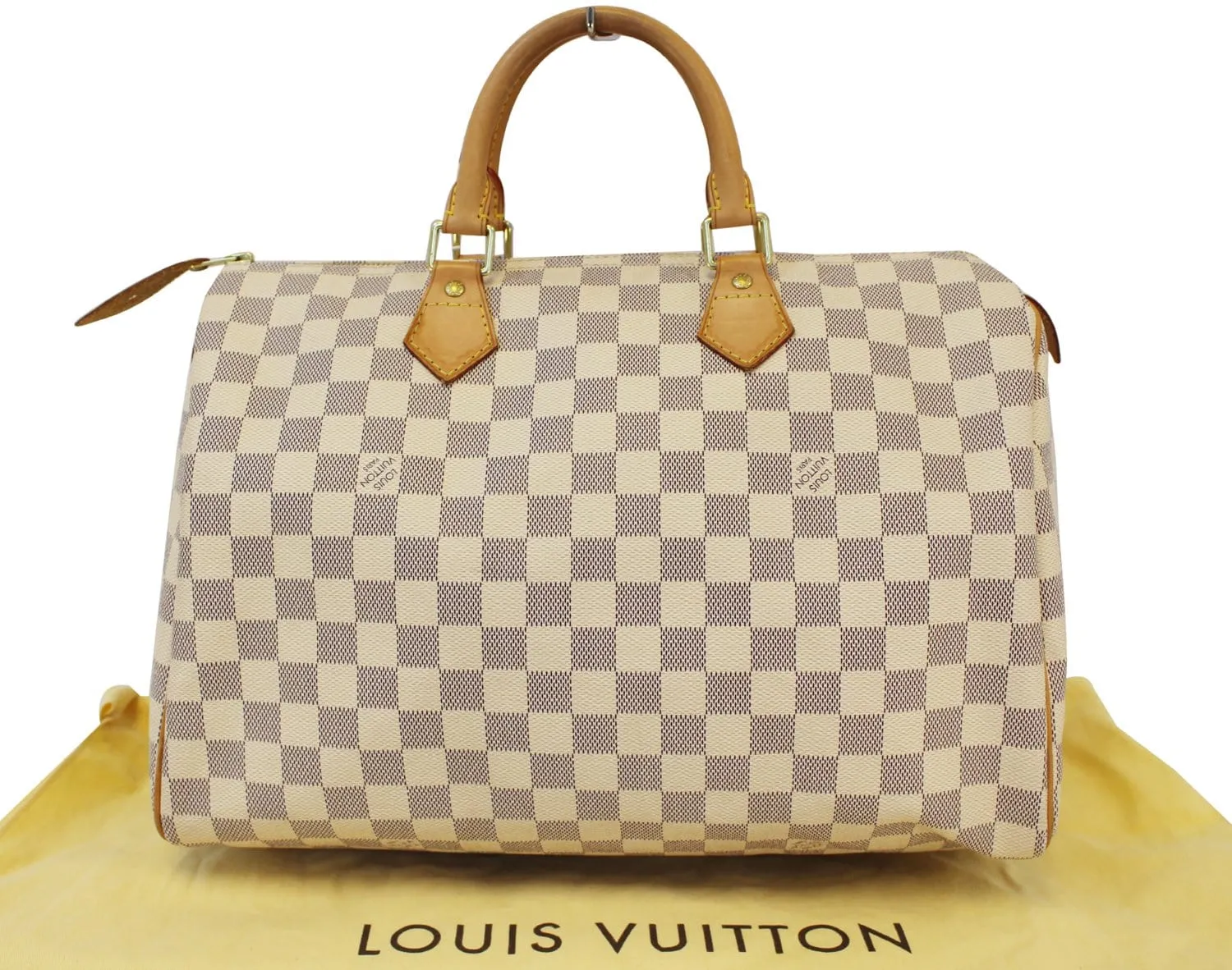 LOUIS VUITTON Speedy 35 Damier Azur Canvas  Satchel Bag