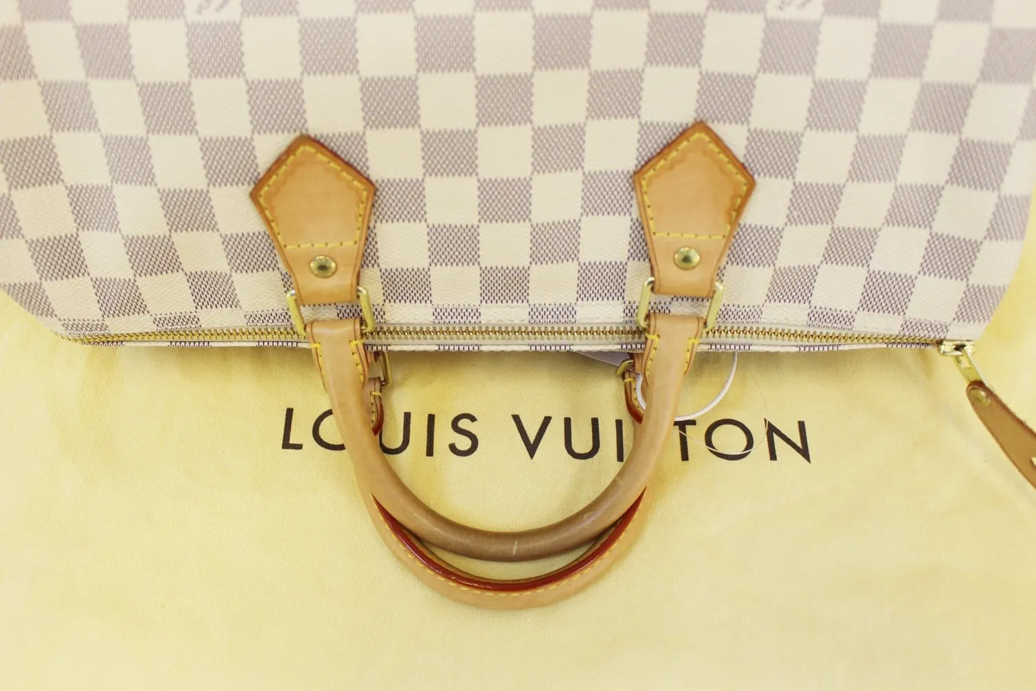 LOUIS VUITTON Speedy 35 Damier Azur Canvas  Satchel Bag