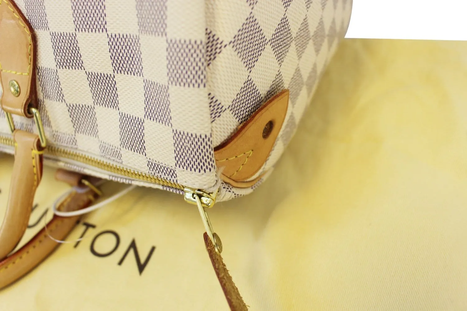 LOUIS VUITTON Speedy 35 Damier Azur Canvas  Satchel Bag