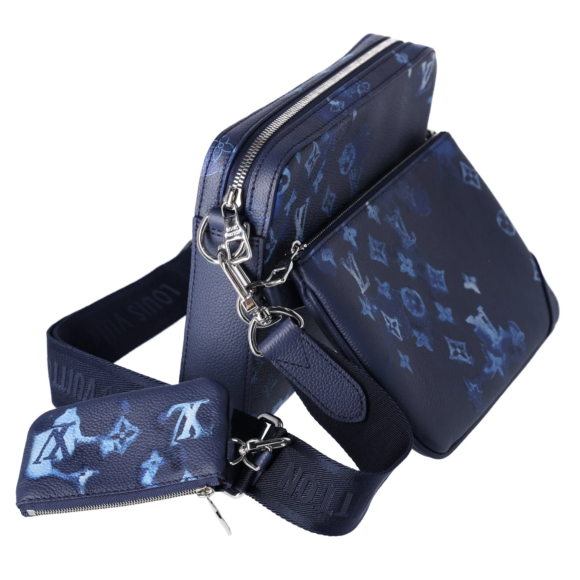 Louis Vuitton Trio Messenger Watercolor Summer Collection Navy