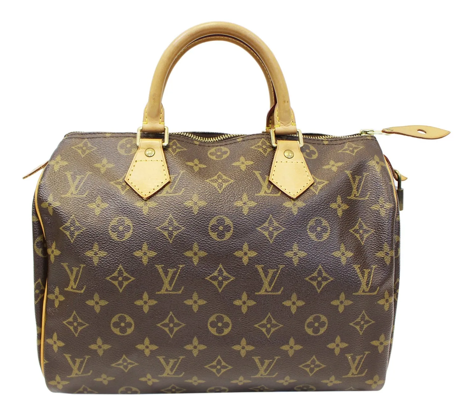 LOUIS VUITTON Used Satchel Bag Monogram Canvas Speedy 30 Brown